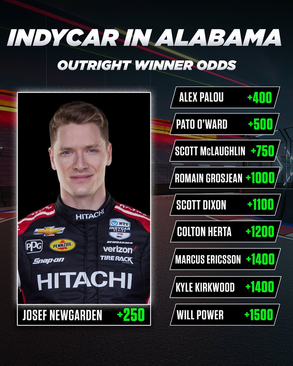 Josef Newgarden is the top storyline entering the weekend following a rare disqualification. He's also the betting favorite entering Barber Motorsports Park in Alabama. #INDYCAR