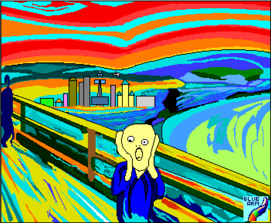 [Munch]
[The Scream]
ムンク
叫び

pixel art
I hope you like my work.

ピクセルアート、ドット絵
作品を気に入って頂けると幸いです。