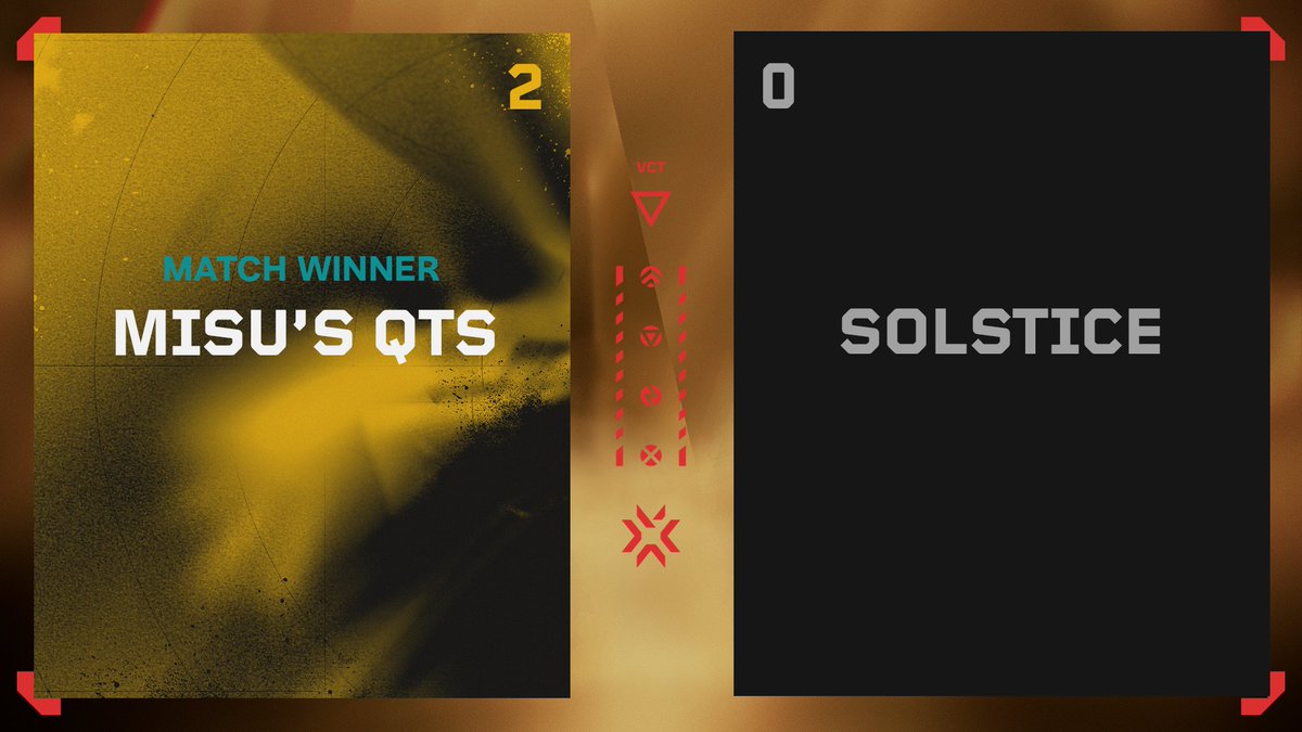 And with their 2-0 victory against Solstice, @MisusQts have secured their spot in tomorrow's Semifinals! 💥

🏆 #VCTGameChangersNA
📺 twitch.tv/RaidiantGG