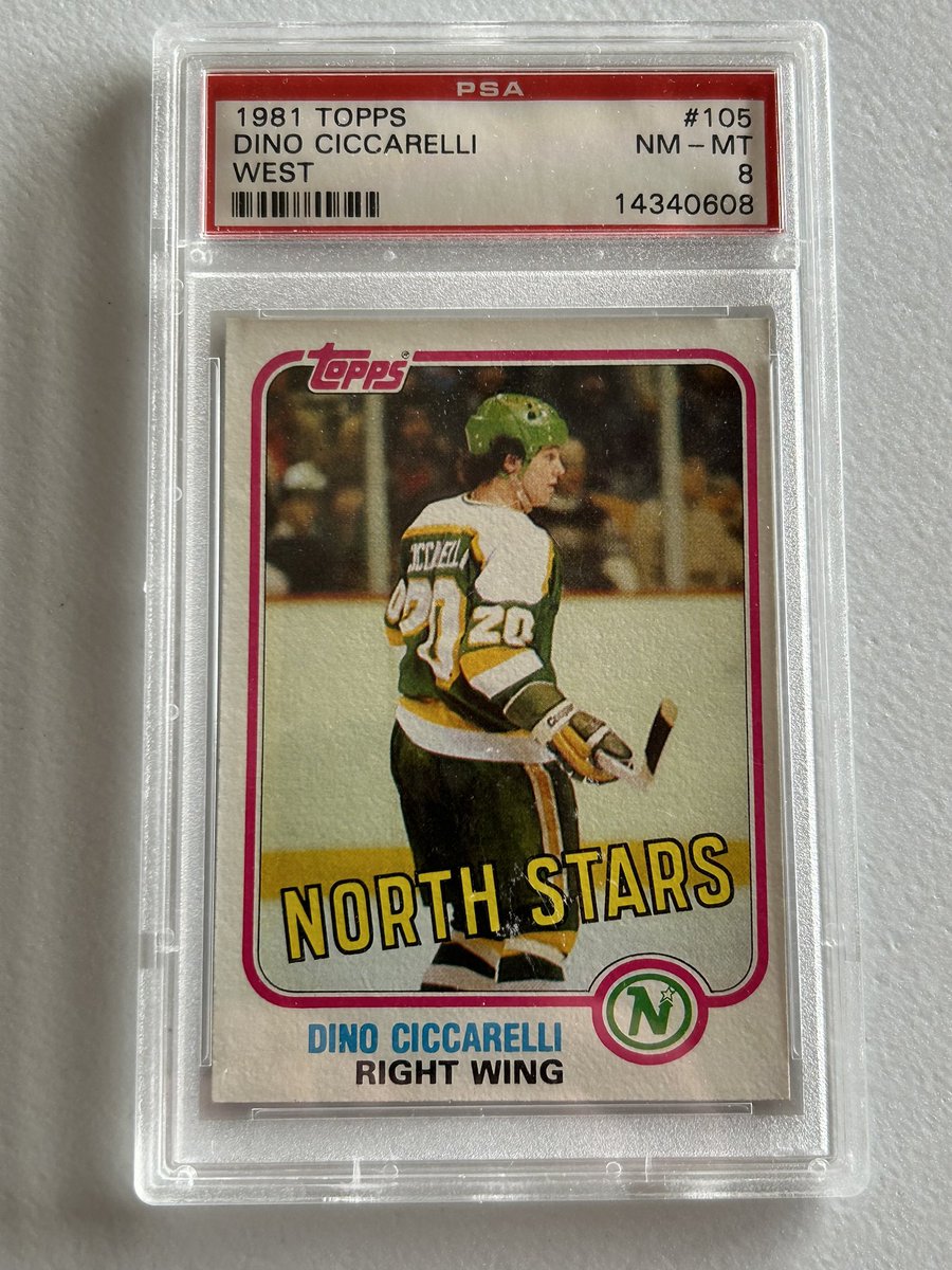 Dino Ciccarelli RC 1981-82 Topps PSA 8 stack for $20