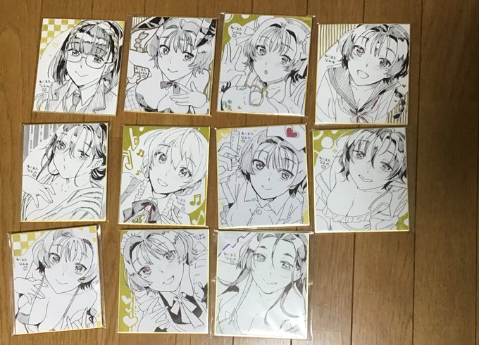 コミ1に持っていくミニ色紙こんなもんで 