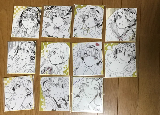 コミ1に持っていくミニ色紙こんなもんで 