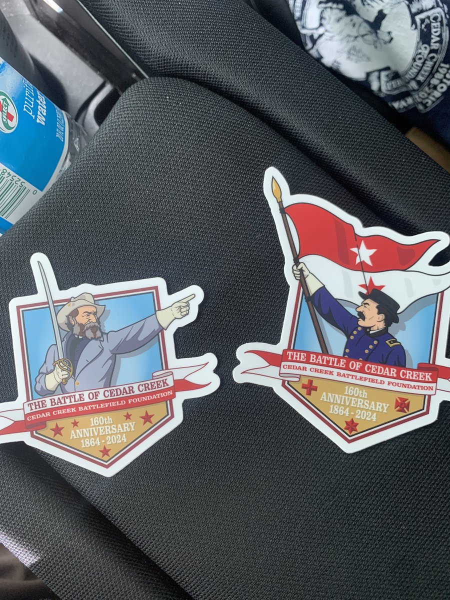 Got a couple of stickers today while I was out visiting Cedar Creek Battlefield and their museum. I stopped by to loan out that spur I found a few weeks back. Check’em out if you ever make it to Middletown, Va. The 160th anniversary and reenactment of the battle is in Oct 🤠