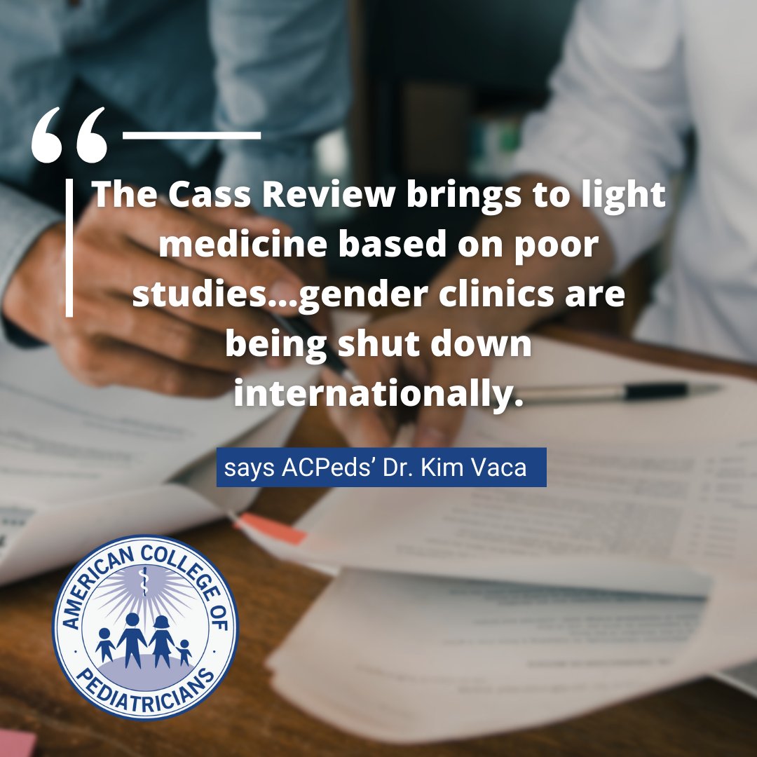 Dr. Kim Vacca unpacks findings from the Cass Review on treatment for children with gender dysphoria. Listen at minute 45: iheart.com/podcast/71-700…