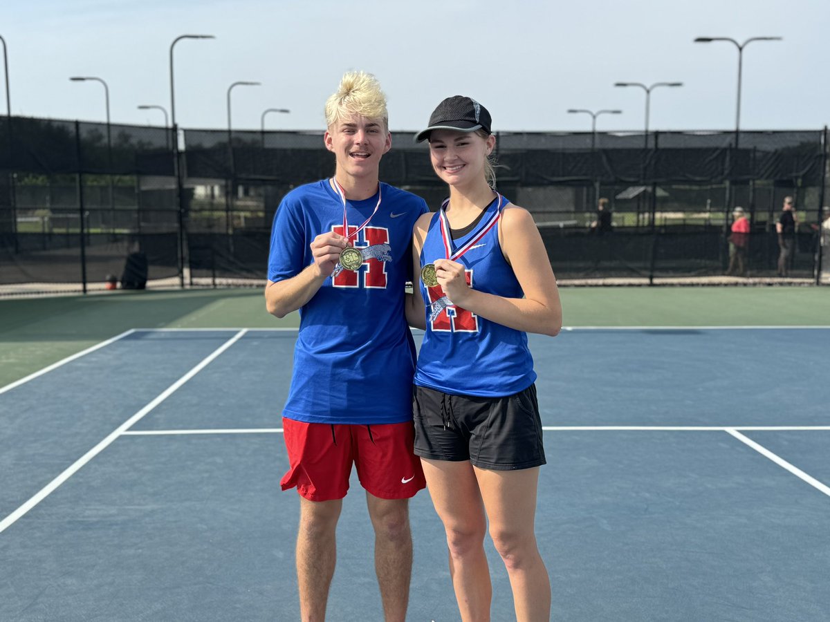 Congratulations to our Mixed Doubles District Champs, Justine Boehler &amp; Cannon Wheat. They punched a ticket to the Regional tournament in Lubbock, TX!!

Go Jags! 

<a href="/MidloHeritage/">Heritage HS</a> <a href="/MISD_Athletics/">Midlothian ISD Athletics</a> <a href="/E_Edwards49/">Eric Edwards</a> <a href="/MidloMirror/">Midlothian Mirror</a>
