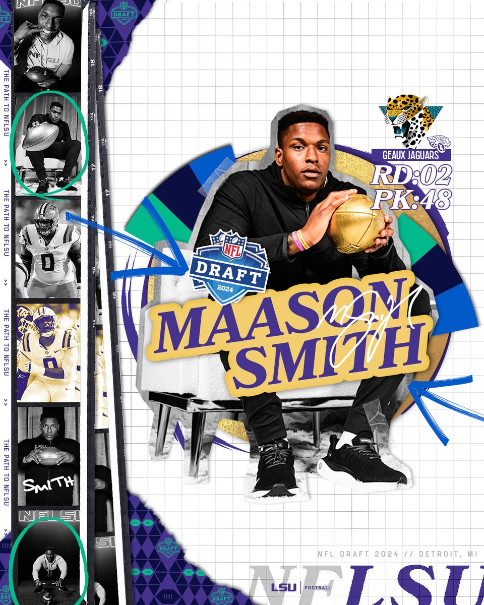 Maason Smith has been selected No. 48 overall by the @Jaguars