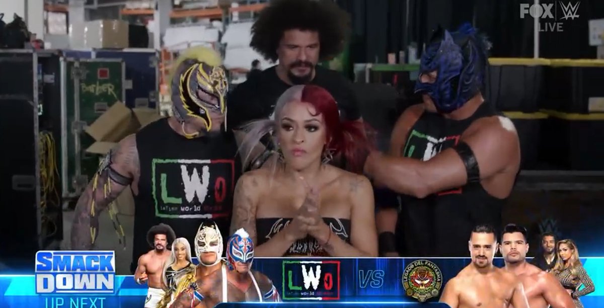 Se vienen los Latinos en #WWEDraft #SmackDown 

@reymysterio @dragonlee95 @ZelinaVegaWWE vs @AngelGarzaWwe #Berto