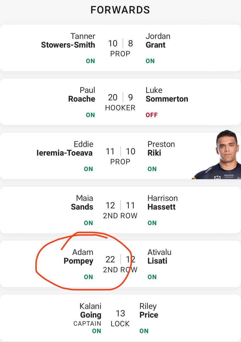Interesting move, Adam Pompey being developed as a back rower in NSW Cup. I like it💚❤️💙