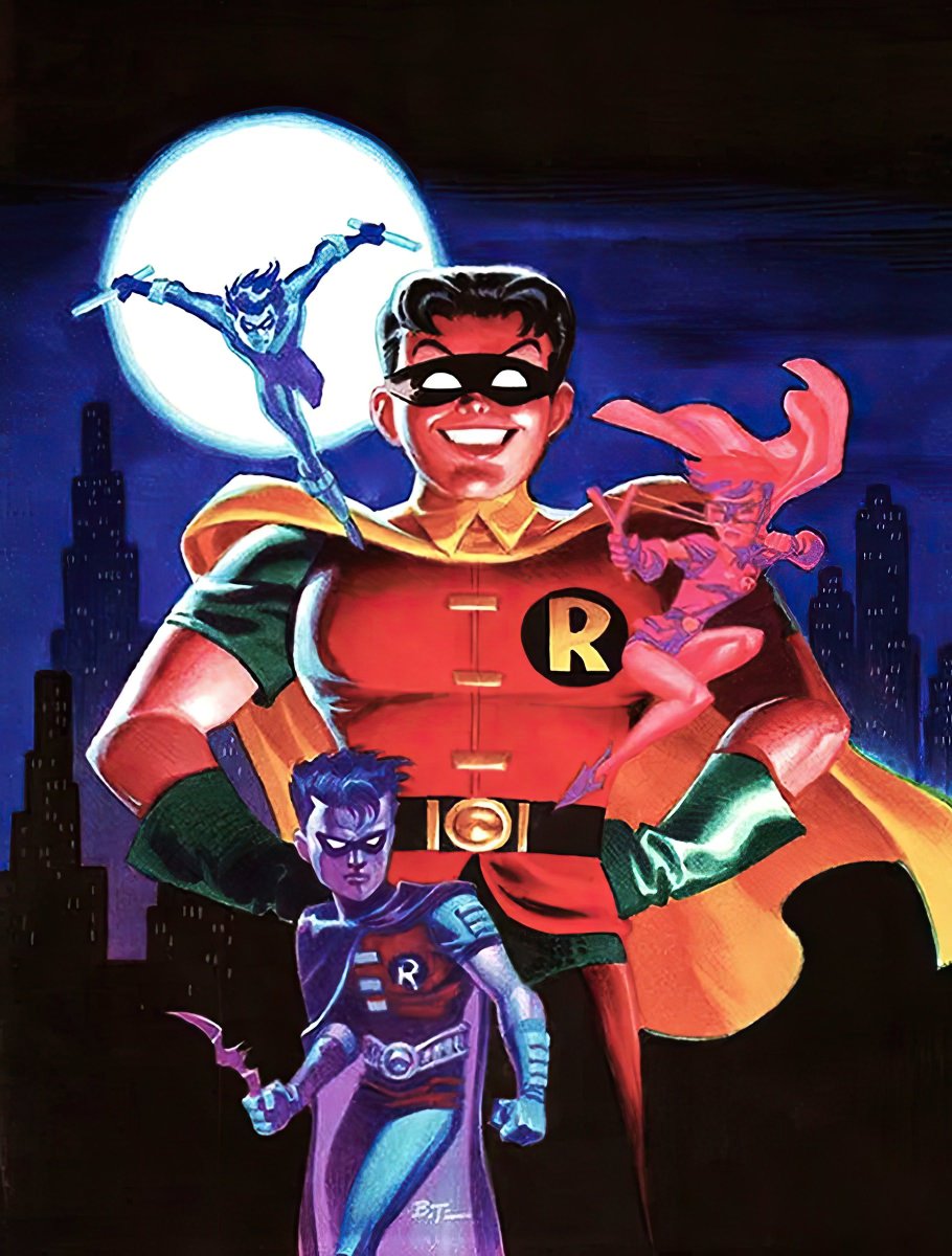 Robin Tribute Artwork by Bruce Timm #Batman #ComicArt