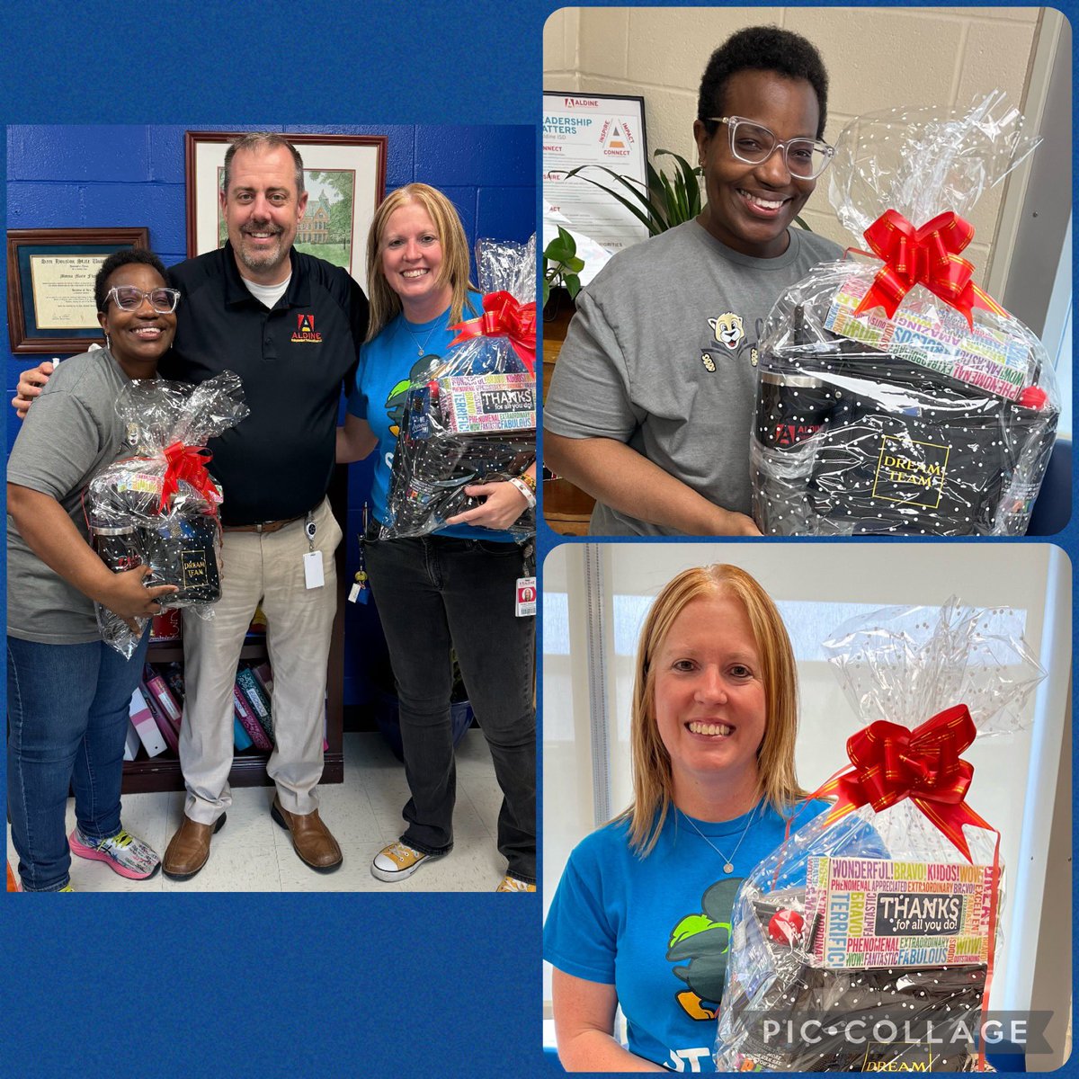 Thank you @SADubberke for visiting Carmichael and showing appreciation for our Assistant Principals @WandaERoberson and @kendra_jacobsen! #MyAldine #CougarExcellence