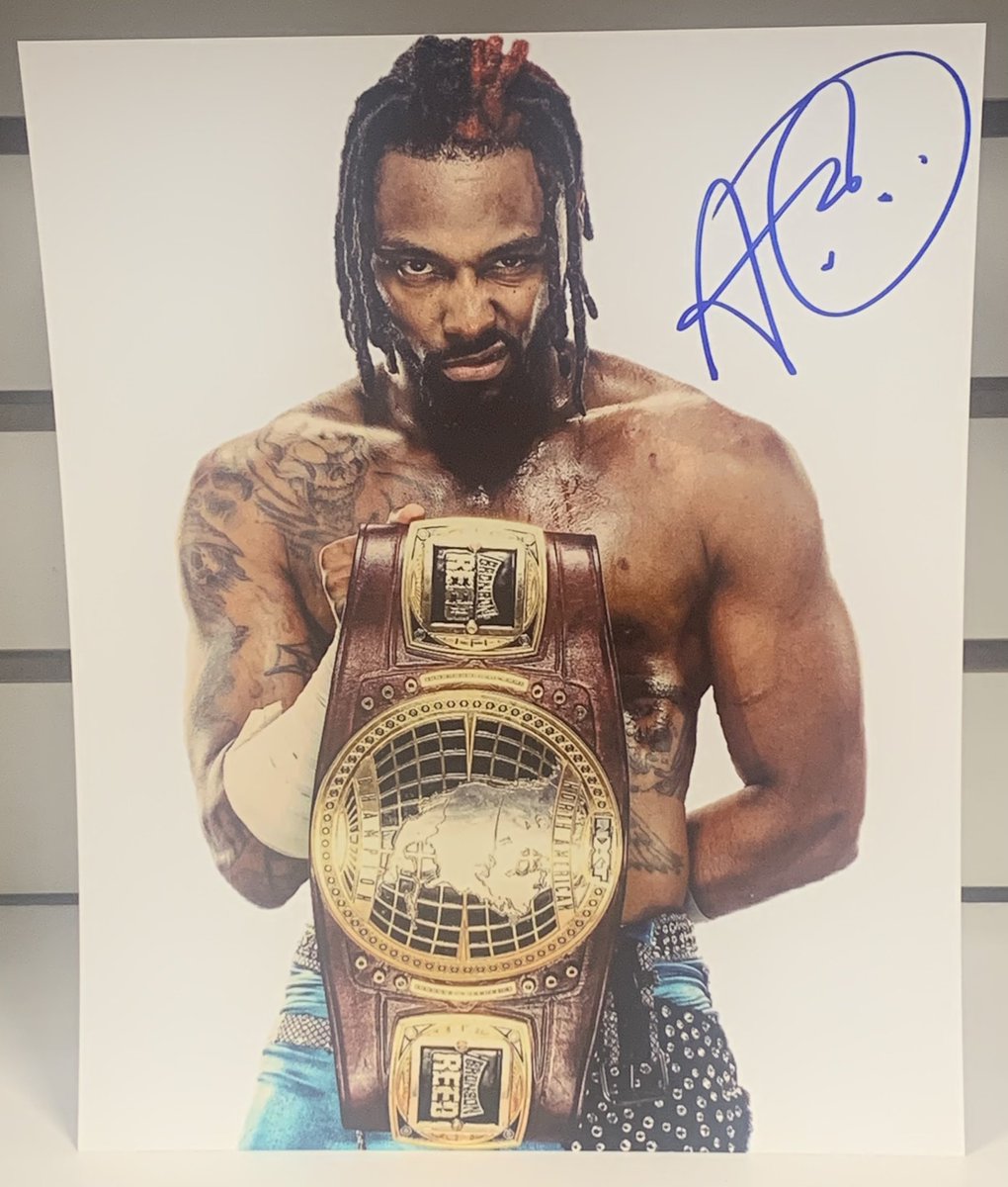 Added more Swerve Strickland Signed 8x10 Color Photos to our Website at TheWrestlingUniverse.com