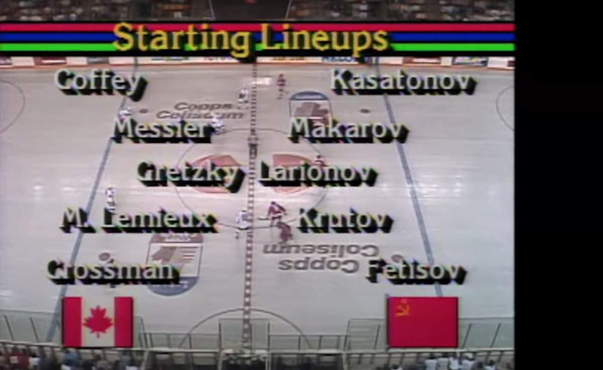 1987 Canada Cup. Game 3. There's some good players out there to start the game. Jaysus!