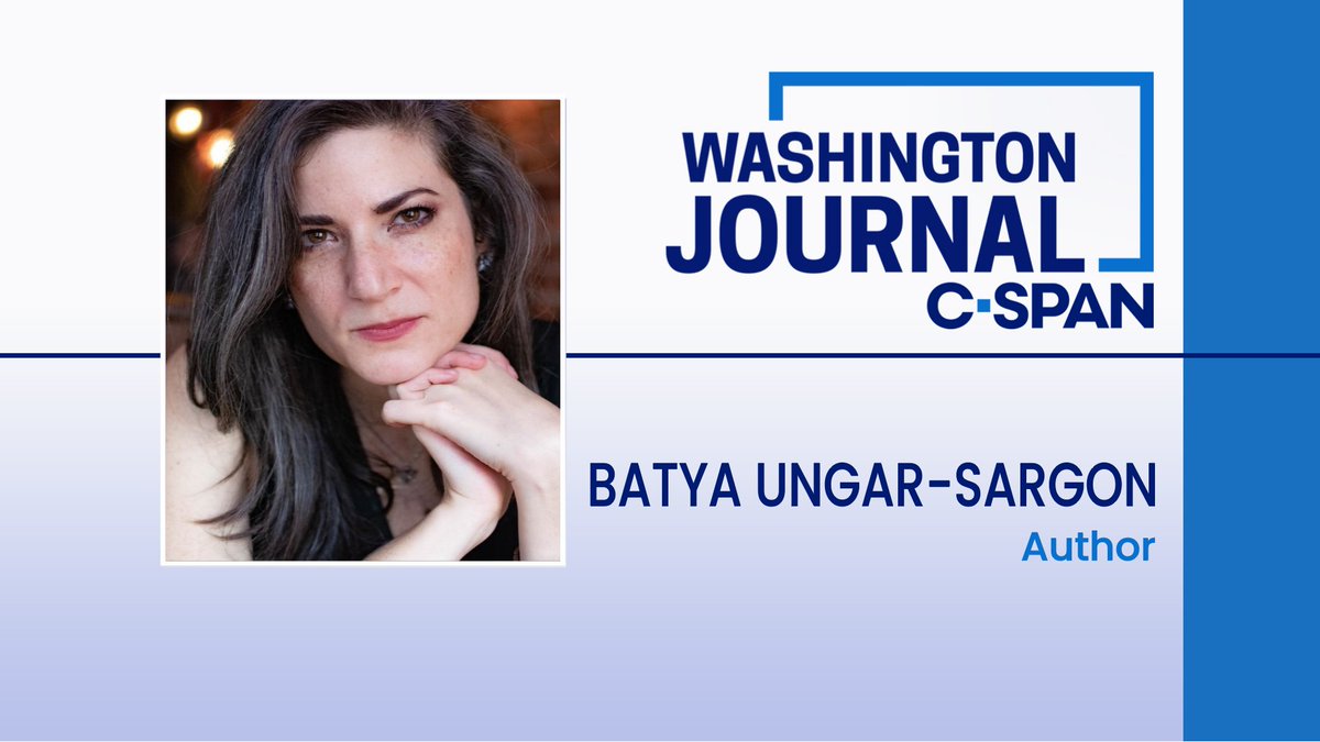 SUN| Author and Newsweek Opinion Editor Batya Ungar-Sargon (@bungarsargon) discusses her book 'Second Class: How the Elites Betrayed America's Working Men and Women.' Watch live at 8:00am ET!