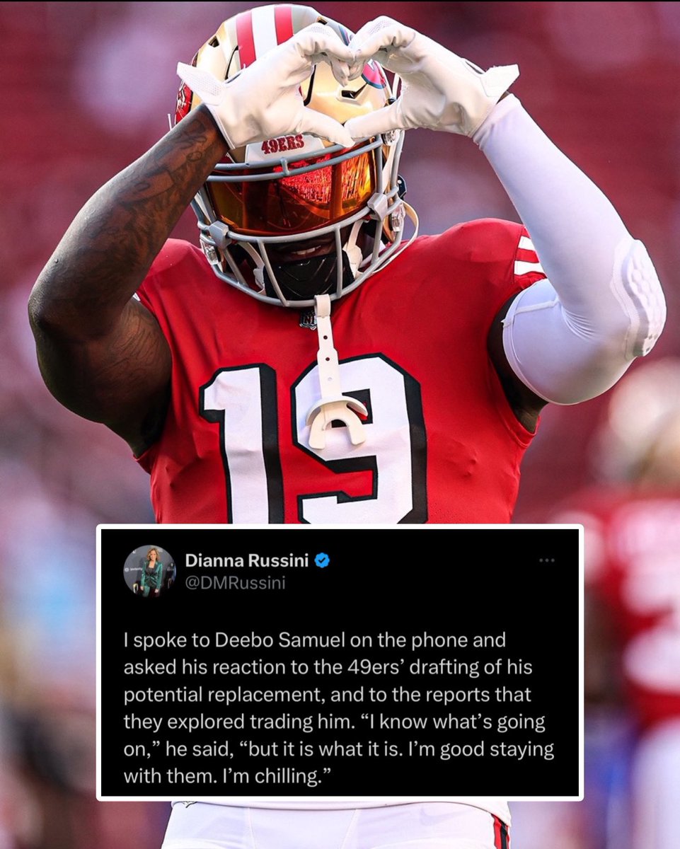 Deebo Samuel responds to #49ers recent trade rumors 👀 h/t @dmrussini