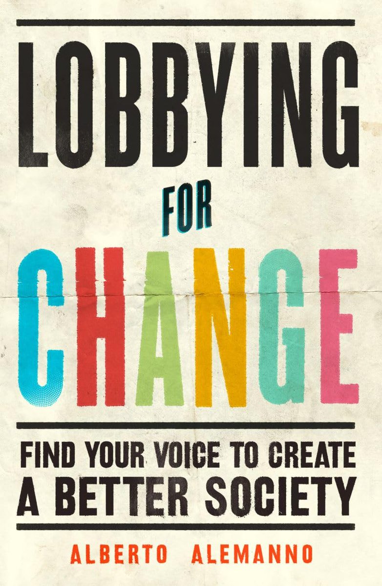 @eburfield 3. 'Lobbying for change', by Alberto Alemanno @alemannoEU Lobbying can be a powerful tool for social change, but it has been historically avoided by nonprofits due to its negative perception. It is actually possible to legitimate it for #nonprofit and citizens’ access.