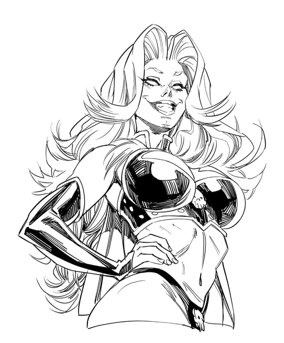 #LadyDeath piece just for fun. Hope you like it. I've been working on the video game Lady Death: Demonicron and although it's a lot of clean-up work, it's still so much fun. #comics