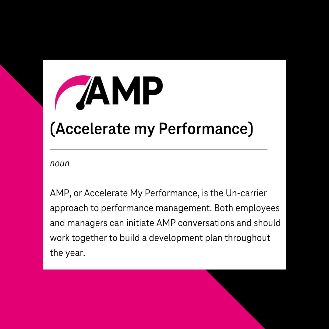 Love how @TMobile invests in employee development with programs like AMP. Reminder to schedule your AMP conversations if you haven't already #TeamMagenta