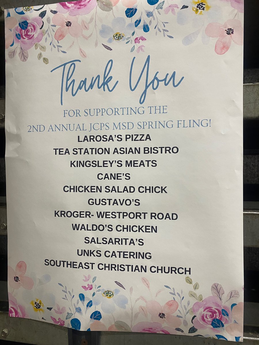 2nd Annual Middle School MSD Spring Fling was an absolute blast! Huge thank you to Westport Middle School for hosting and to all the local businesses for their donations! 🌷🌼