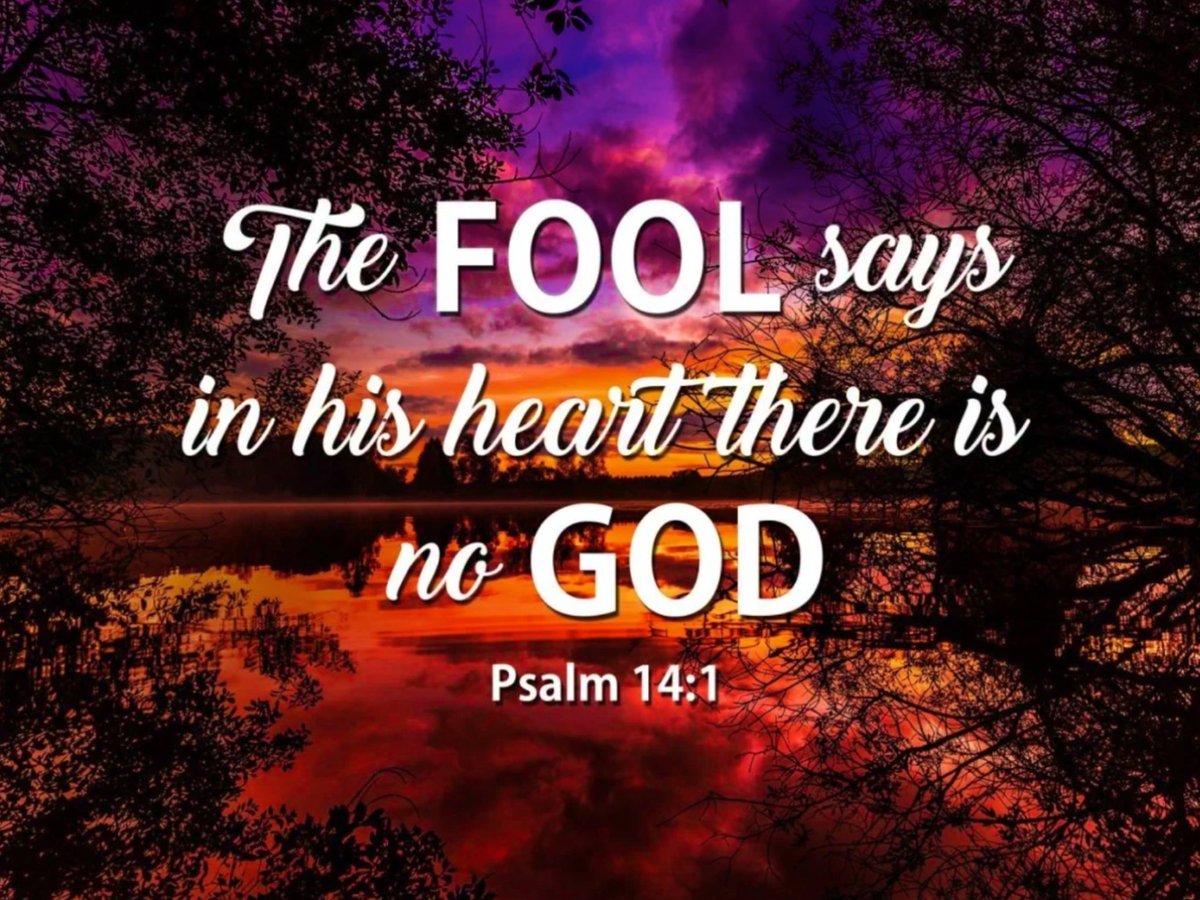 THE fool hath said in his heart, There is no God. They are corrupt, they have done abominable works, there is none that doeth good. ~PSALMS 14:1 (KJV)