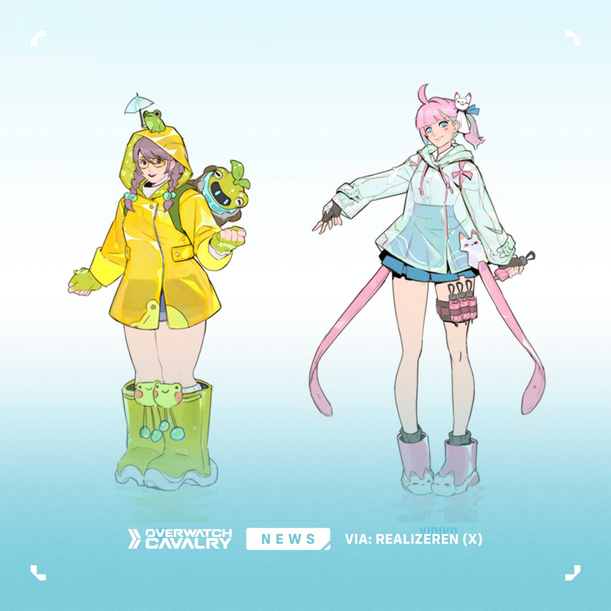 OWCavalry's tweet image. Cute Mei and Kiriko skins from new #Overwatch2 survey 🎨

📸 via: @realizeren