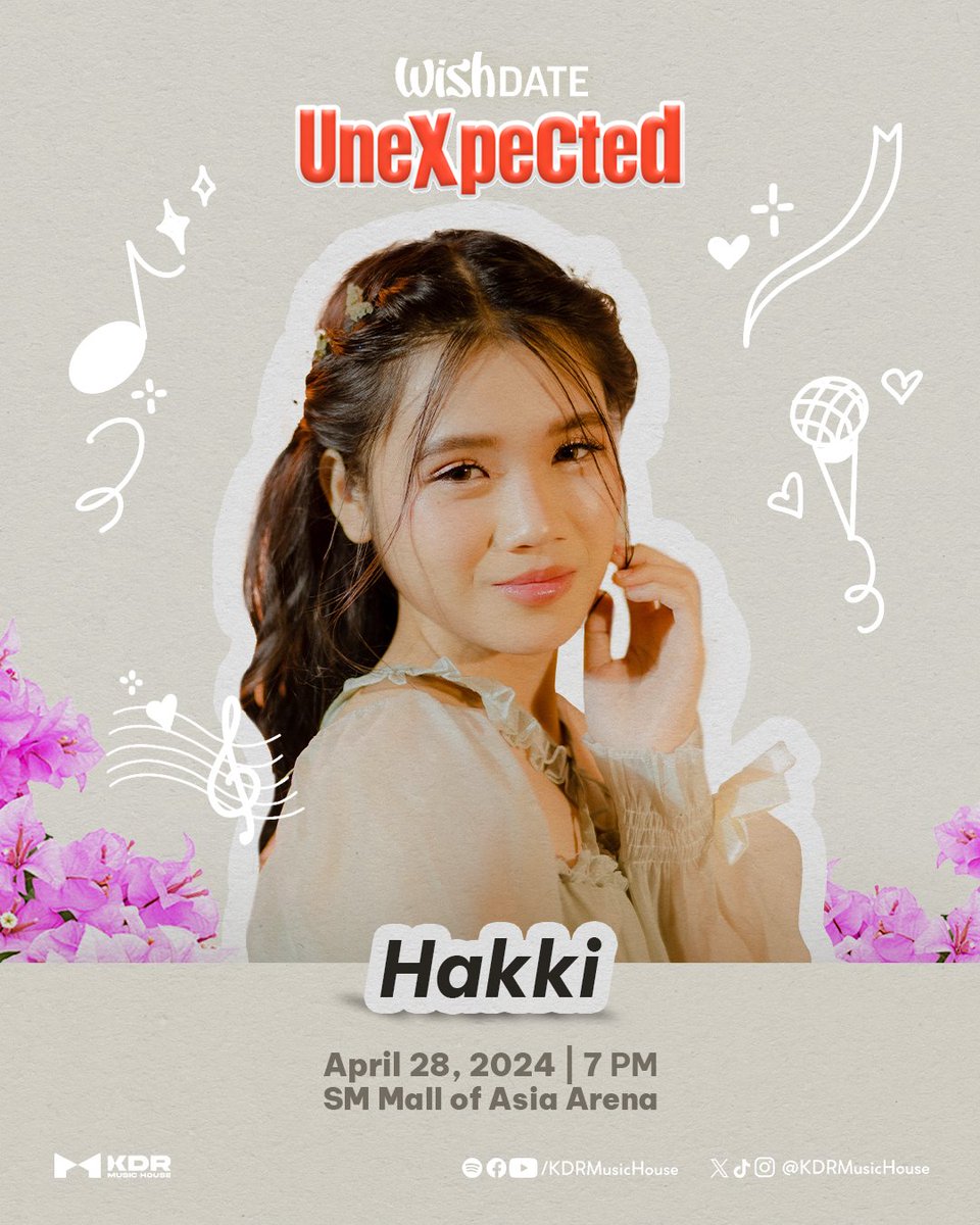 See up-and-coming singer Hakki perform on #WishDateUnexpected on April 28, 2024 at the Mall of Asia Arena. Don't miss it!