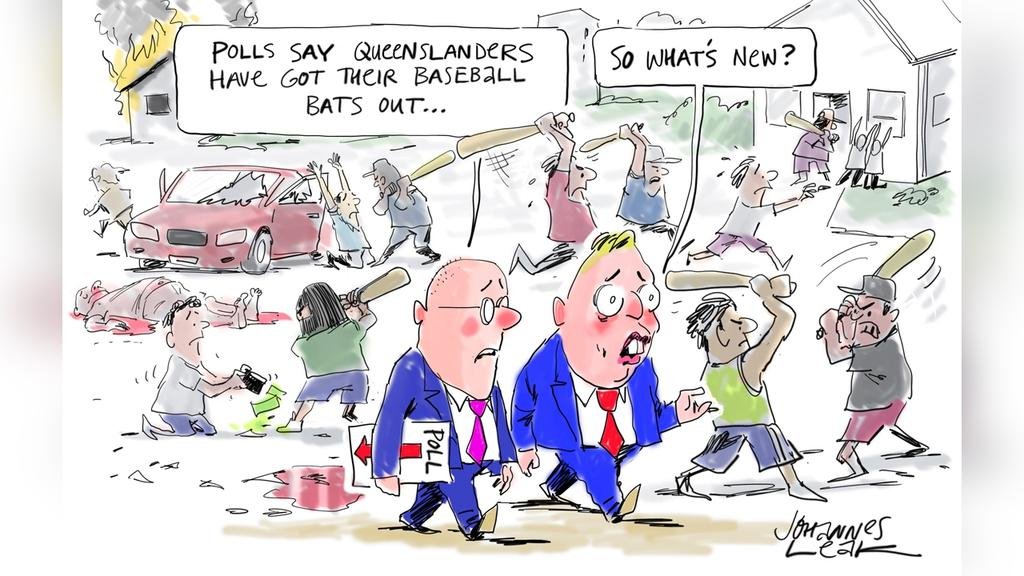 #Johannes #qldpol 
Whack!