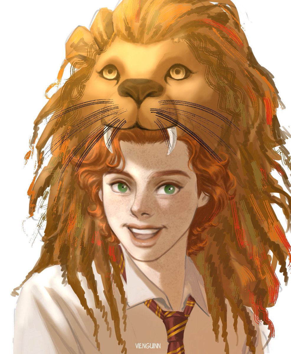 Always wanted to draw Garreth with this lion’s head 🦁
#GarrethWeasley #Gryffindor