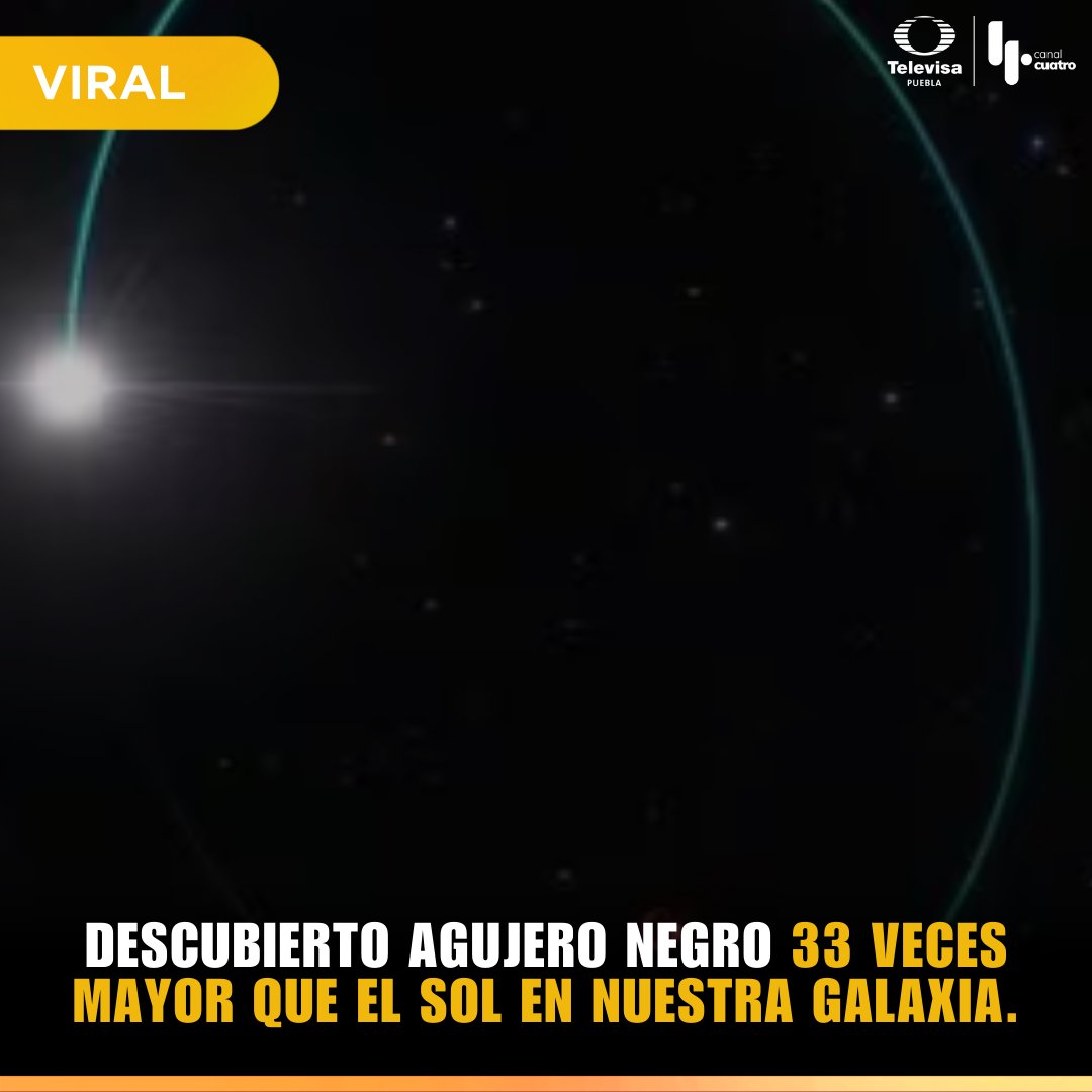 🌌 ¡Descubrimiento revolucionario! Un agujero negro 33 veces más grande que el Sol, denominado Gaia BH3, ha sido identificado en nuestra Vía Láctea, en la constelación de Aquila. Ubicado a solo 2,000 años luz, este gigante cósmico redefine nuestro entendimiento del espacio.