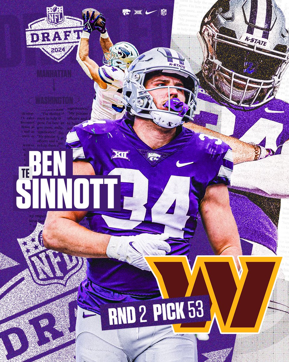 .@ben_sinnott is a Washington Commander. #KStateFB x #NFLDraft  x @Commanders