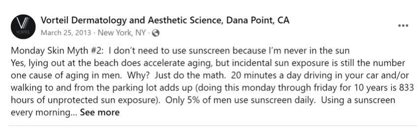 FUN FACT FRIDAY. Debunking the myth that men do not need to use #sunscreen. Current studies shows only 11% of #men use sunscreen daily. Using sunscreen every morning is critical in fighting against skin aging. Not to mention #skincancer too!

#metroformen #mensgrooming #skincare