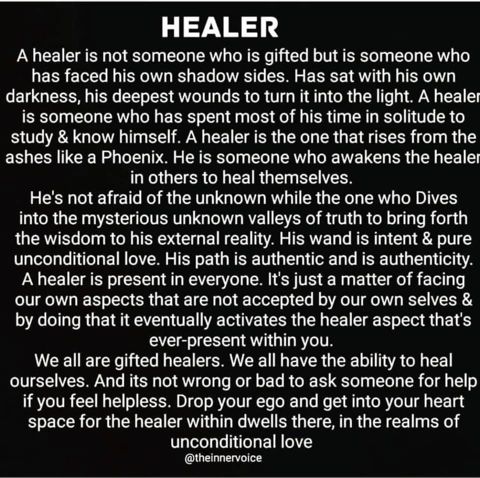 His/Her 
#healer #gifted #shadowself #darkness #deepwounds #solitude #study #knowyourself #phoenix #awakens #healyourself #unknown #mysterious #truth #wisdom #reality #wand #unconditionallove #path #authentic #everpresent #selfhealing #askforhelp #ego #heartspace