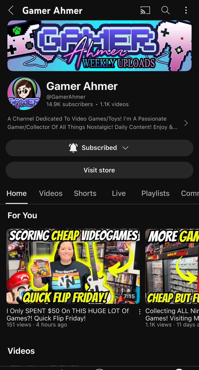 Let’s push ​⁠@GamerAhmer over 15k by the end of the weekend! She’s a great person with great content that has become a personal friend of mine and I want to see her win! Let’s do it! Go subscribe! Hit that share button!