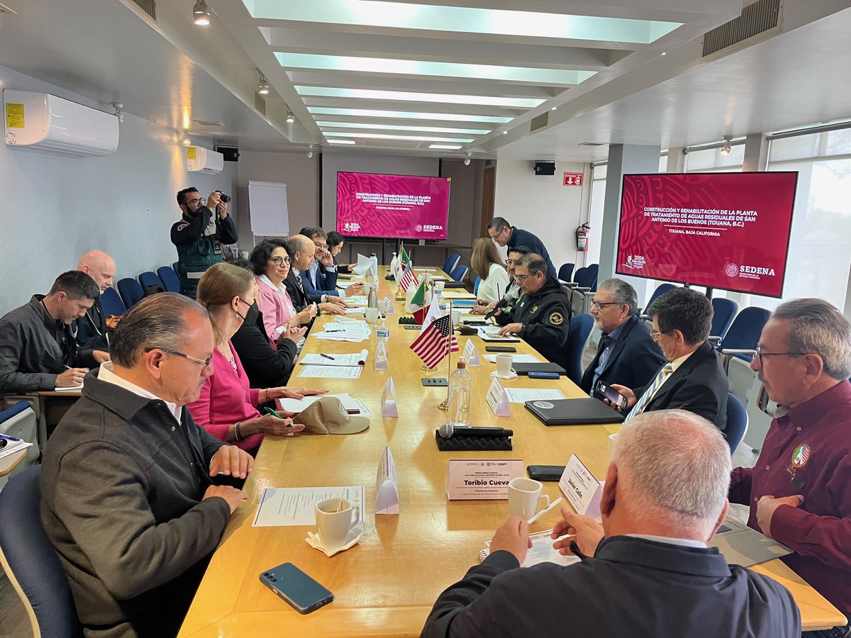 Officials from @usibwc, @cilamexico, @BCGobierno, @ConsuladoUSATJ, @SEDENAmx, State of Baja California water agency SEPROA & Tijuana water utility CESPT met in Tijuana to review progress on projects to improve sanitation at the San Diego-Tijuana border: ibwc.gov/wp-content/upl…