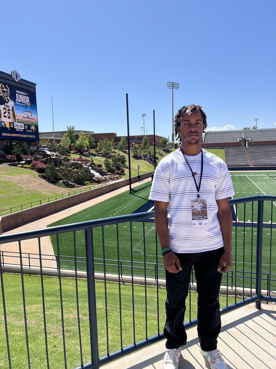 Thanks @ucobronchofb and @CoachKDumas for the junior day visit/spring game. I enjoyed myself and look forward to seeing you all again at camp. @TheCoachJoShow @THillMuskogeeFB