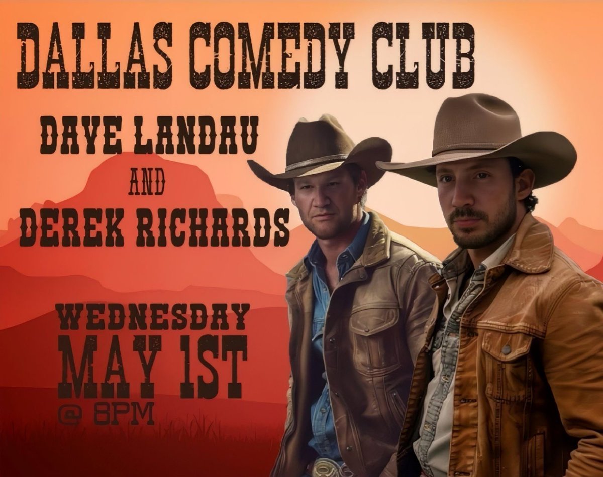 This Wednesday May 1st come out to The Dallas Comedy Club in Dallas, TX! dallas-comedyclub.com