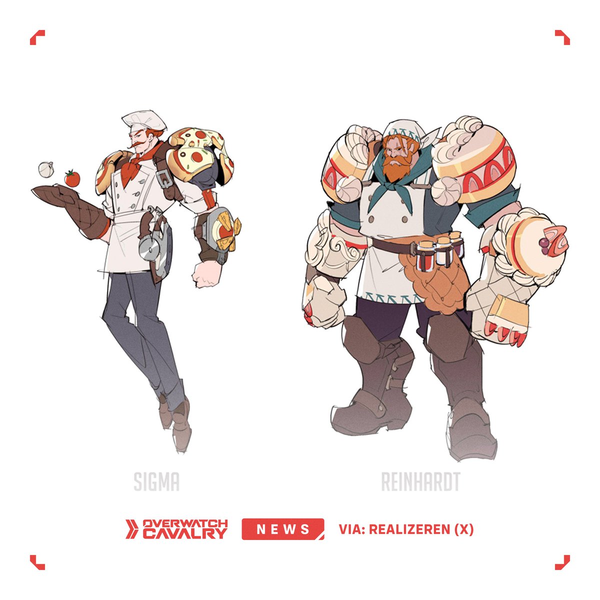 Some food-based skins seen in #Overwatch2 survey 🍽️ 📸 Image Credit: @realizeren