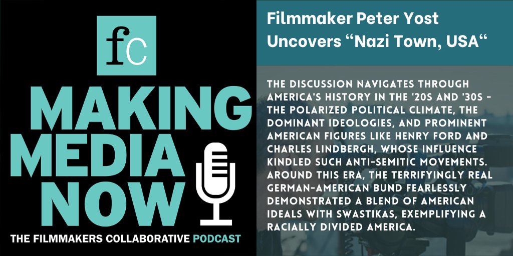 Enjoy the podcast of our honored guest: Making Media Now @AzevedoMraz86 @pcast_ol @tpc_ol @pds_ol @ncore_ol #podernfamily Hosted by Michael Azevedo Filmmaker Peter Yost Uncovers 'Nazi Town, USA' link: smpl.is/90yiq