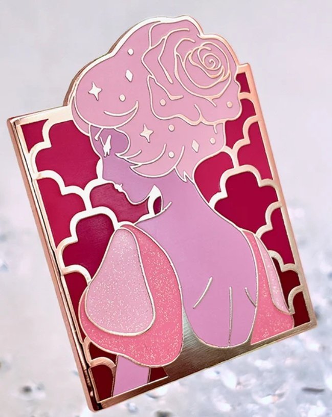 「ordered this STUNNING pink diamond pin t」|🌺のイラスト
