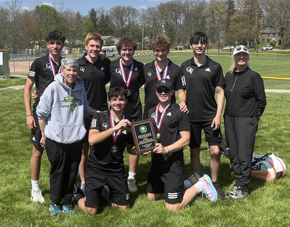 Congratulations to the QVHS boys tennis team for winning the MAC tournament today at Blackhawk.