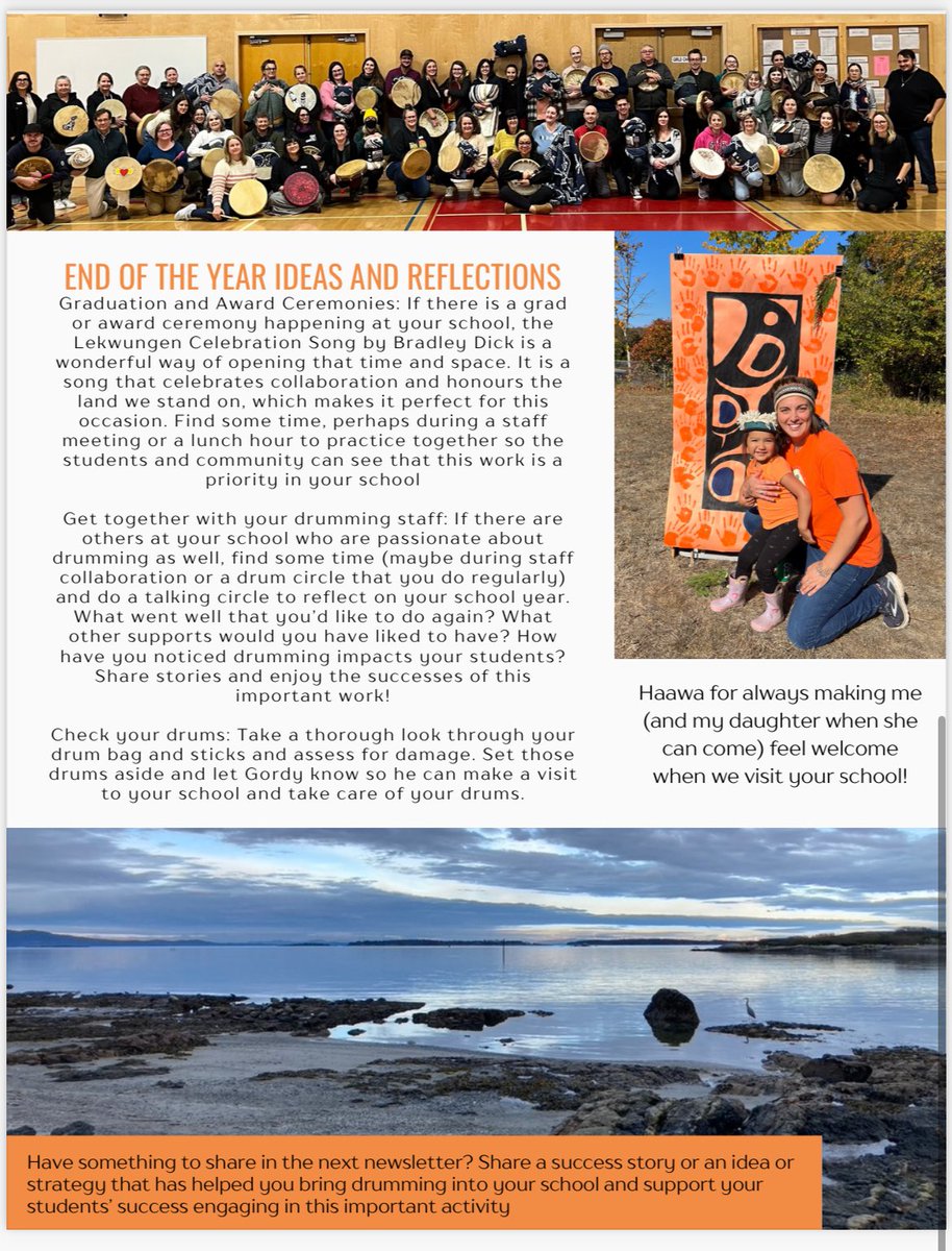 👇🏽👇🏽🌟🌟Please Check Out Our April Drum Program Newsletter. Gratitude for the Drum Stewards across all Schools in SD61 for the ways that you bring the Drum Program into your Classrooms & School Communities - Gratitude to Alana and Gordy for guiding the work of the Program.