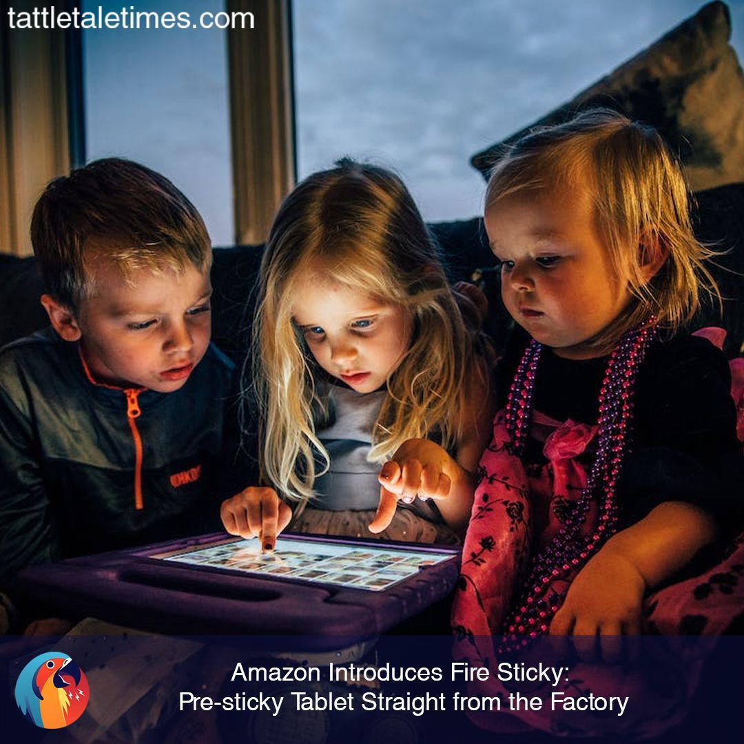 Amazon Introduces Fire Sticky: Pre-sticky Tablet Straight from the Factory
buff.ly/3Ikh8fx

#amazon #tablettime #whyiseverythignsticky #amazonfire #jeffbezos #bezos #momlife #dadlife #theonion #satirenews #tattletaletimes