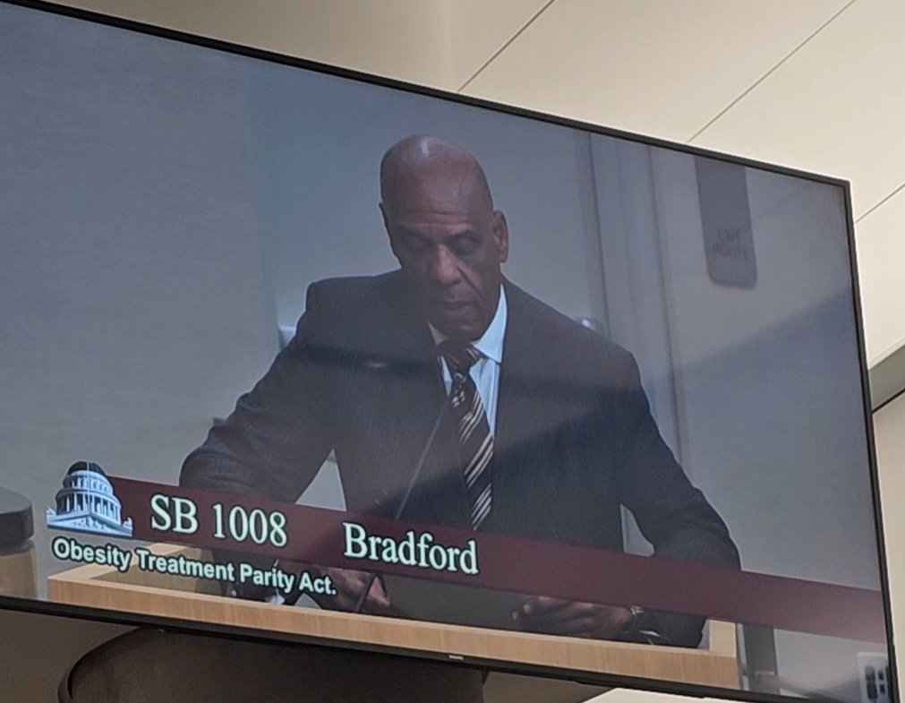 📢 Advocacy for Obesity Care in CA! On 2/24/24, our President @estelamata & Vice Chair @CAChronicCare & Dr. Wesley Mizutani Boardmember of @patientaccess testified in support of @SenBradfordCA #SB1008, a bill to expand health insurance coverage for obesity treatment options.
