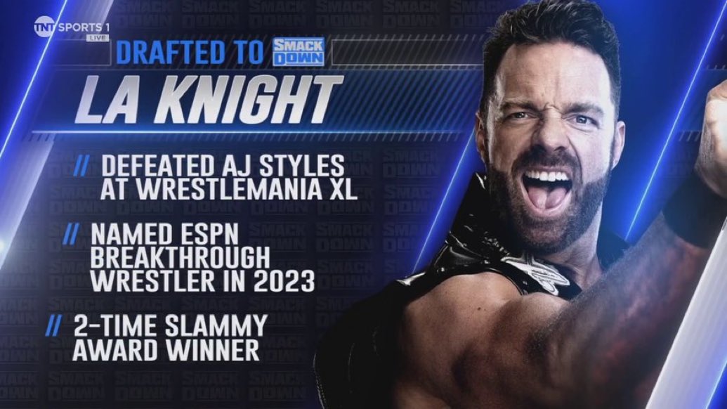 LA Knight has been drafted to #SmackDown.

#WWEDraft