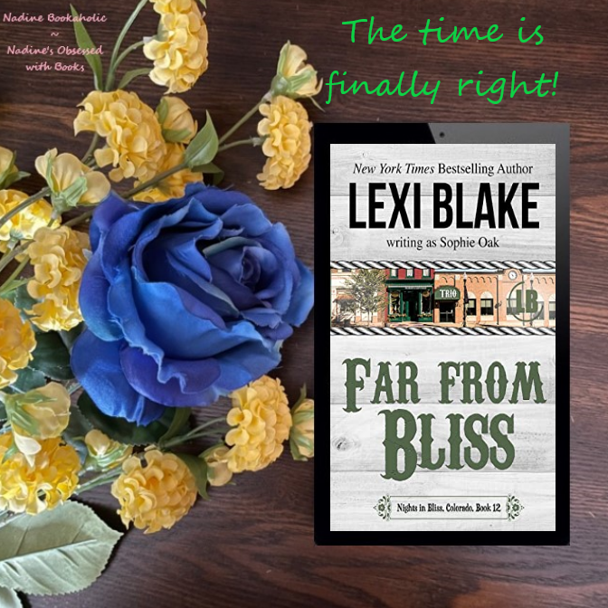 Read My book review for Far From Bliss, a must read novel, filled with emotion, angst and lust that will leave you on the edge of your seat from NYT bestselling author Lexi Blake writing as Sophie Oak, here ~​ ​bit.ly/NBReviewFFB #nadinebookaholic #romancereaders