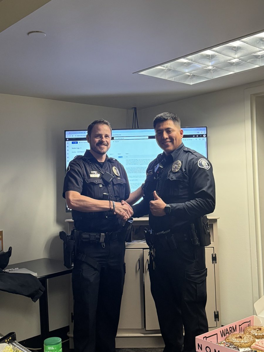 All of us at LPD want to send out a huge congratulations to Agents Matsumoto and Blanco-Rodriguez! Both Agents completed their field training programs and will now be patrolling our streets on their own. Congrats Agents! Make us proud!