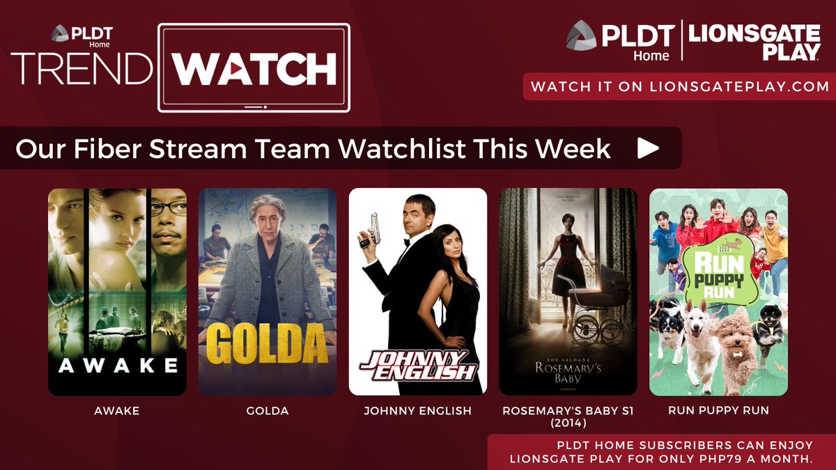 Whether you’re an action junkie or a sucker for romantic comedies, there’s a movie for everyone on #LionsgatePlay #PLDTHomeTRENDWATCH ⚡️

Enjoy UNLI-ENTERTAINMENT for only P79/month with PLDT Home: pldthome.info/lgp1tw