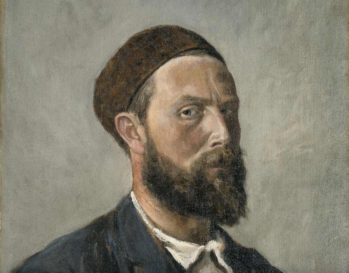 Today’s artwork celebrates the birthday of Theodor Kittelsen 🎈

The Norwegian artist, famous for his nature paintings, as well as for his illustrations of fairy tales, was born on this day in 1857.

Self-Portrait
🎨 Theodor Kittelsen
📅 1891
🏛️ <a href="/nasjonalmuseet/">nasjonalmuseet</a>