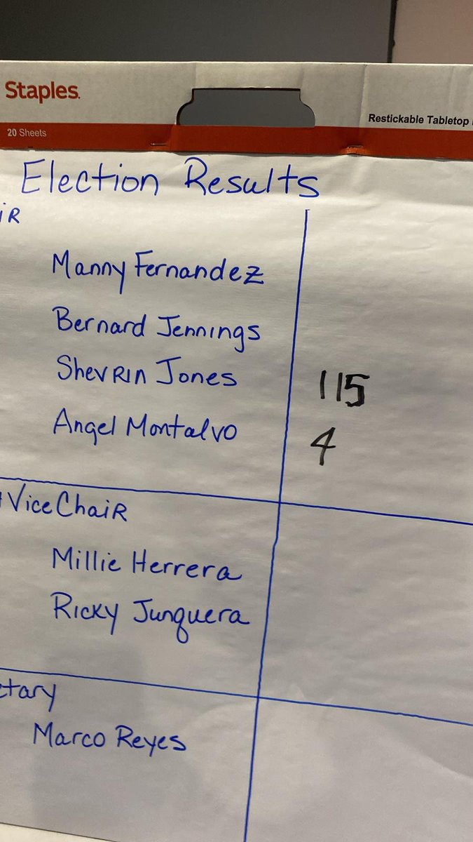 That moment when the Bernie Bro Caucus candidate gets 4 votes. A good reminder that Twitter isn’t real life. The @MiamiDadeDems are serious about winning. And under Shev Jones they will.