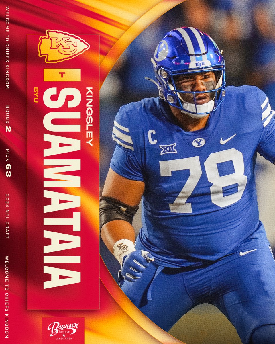 Adding some royalty to the Kingdom 👑 With the 63rd pick of the 2024 NFL Draft, we have selected Kingsley Suamataia!