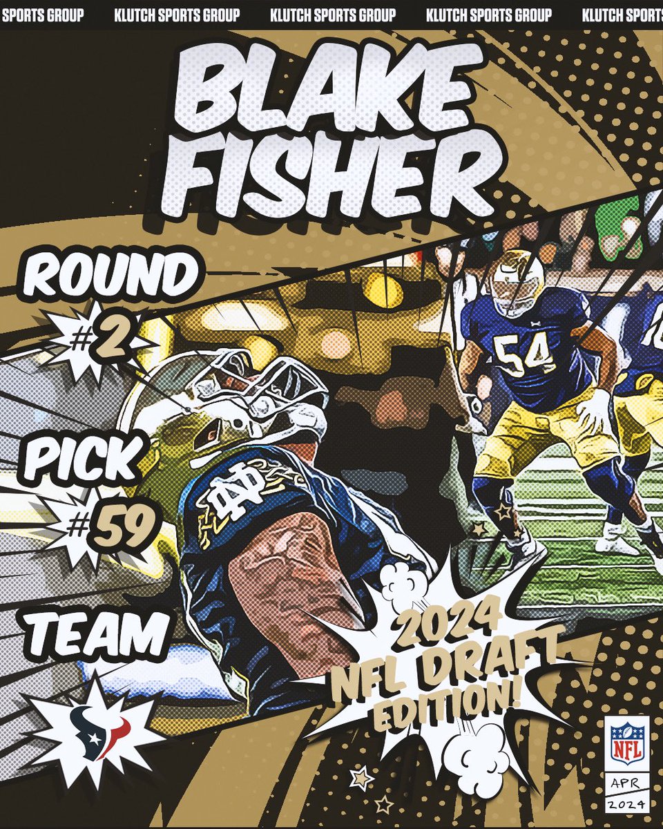 Congrats @bfisher54_ on being selected 59th overall by the @HoustonTexans!